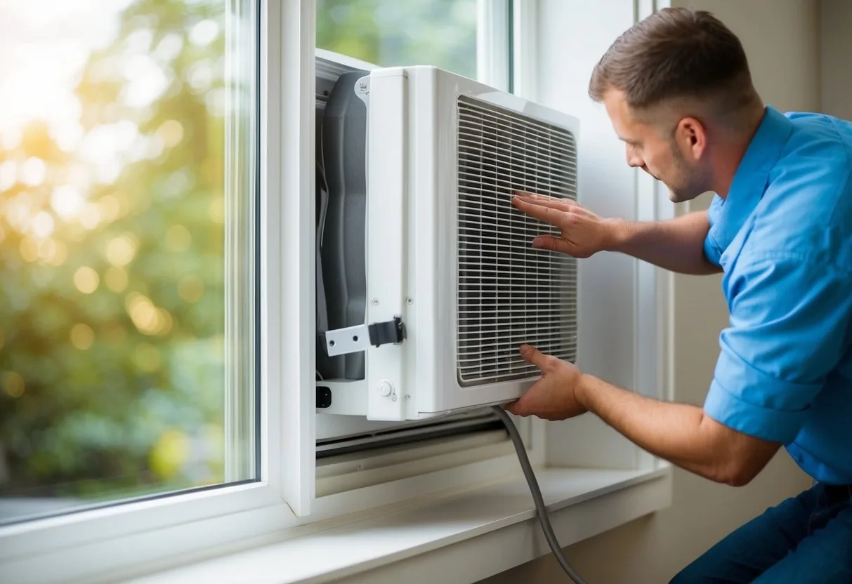 Window AC installation