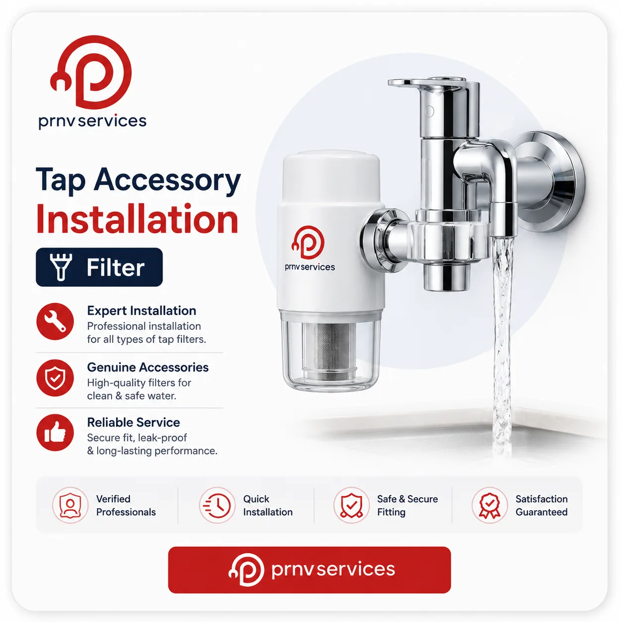 Tap accessory installation Filter