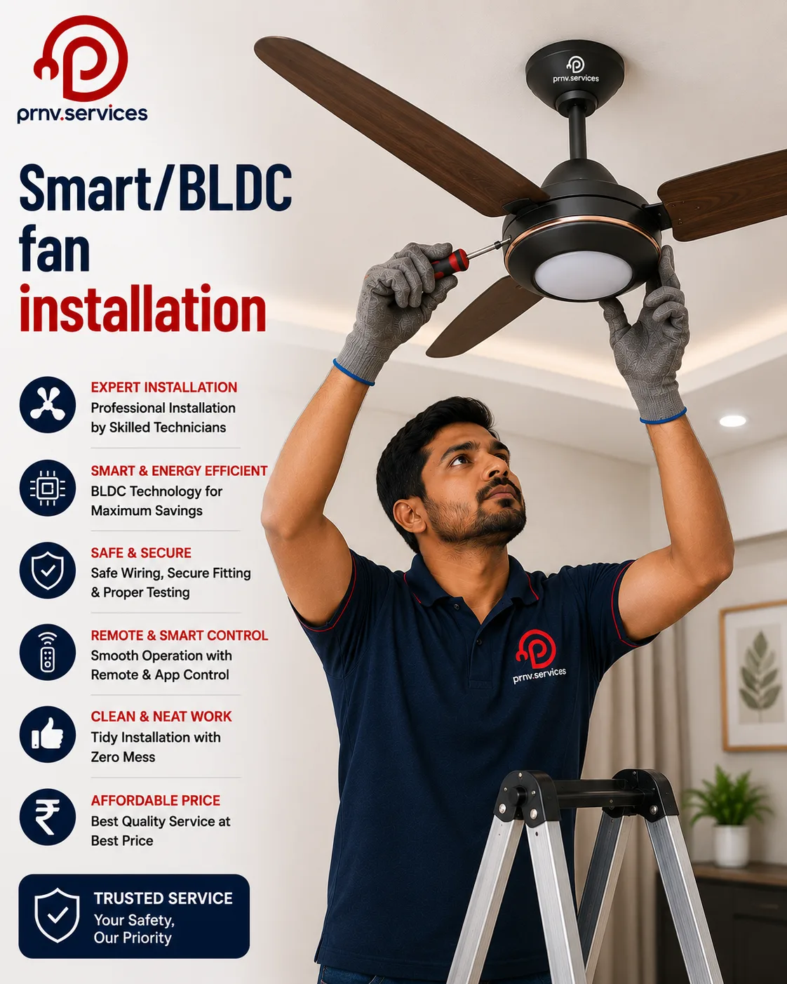 Smart/BLDC fan installation