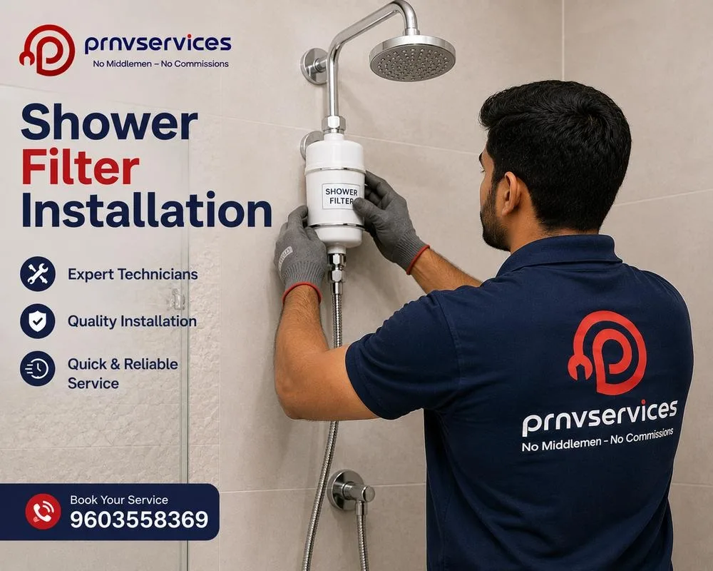 Shower filter installation
