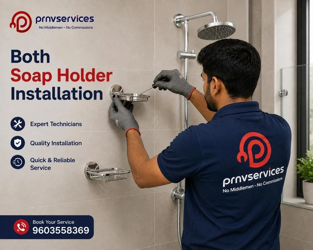 Both Soap holder installation
