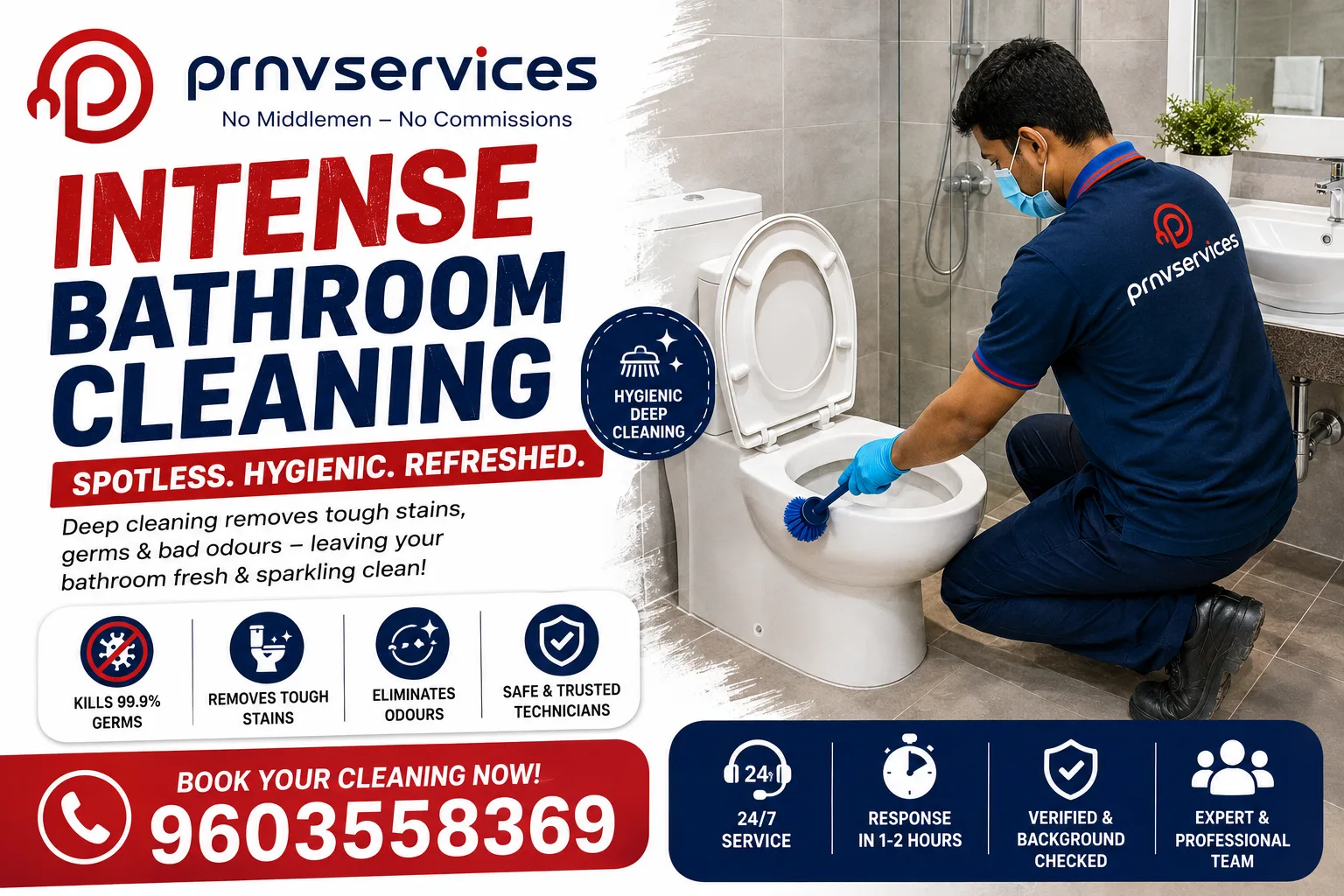 Intense Deep Cleaning (2 Bathroom)