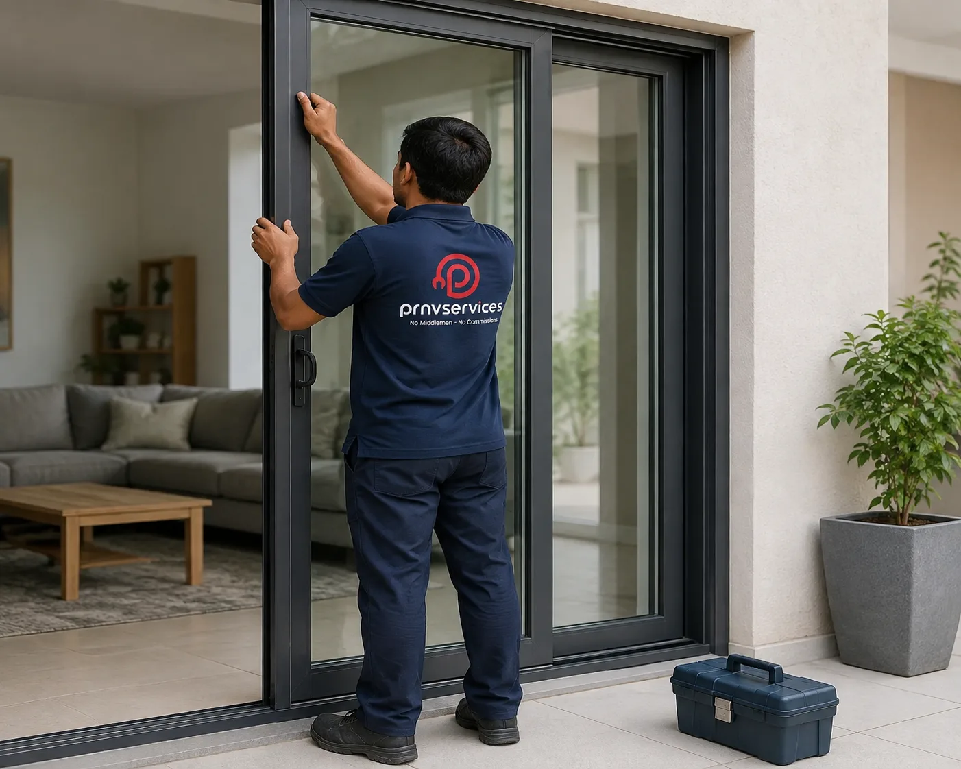 New door installation sliding door
